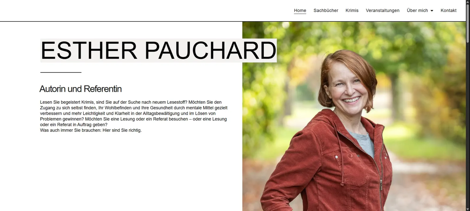 Webseite Esther Pauchard