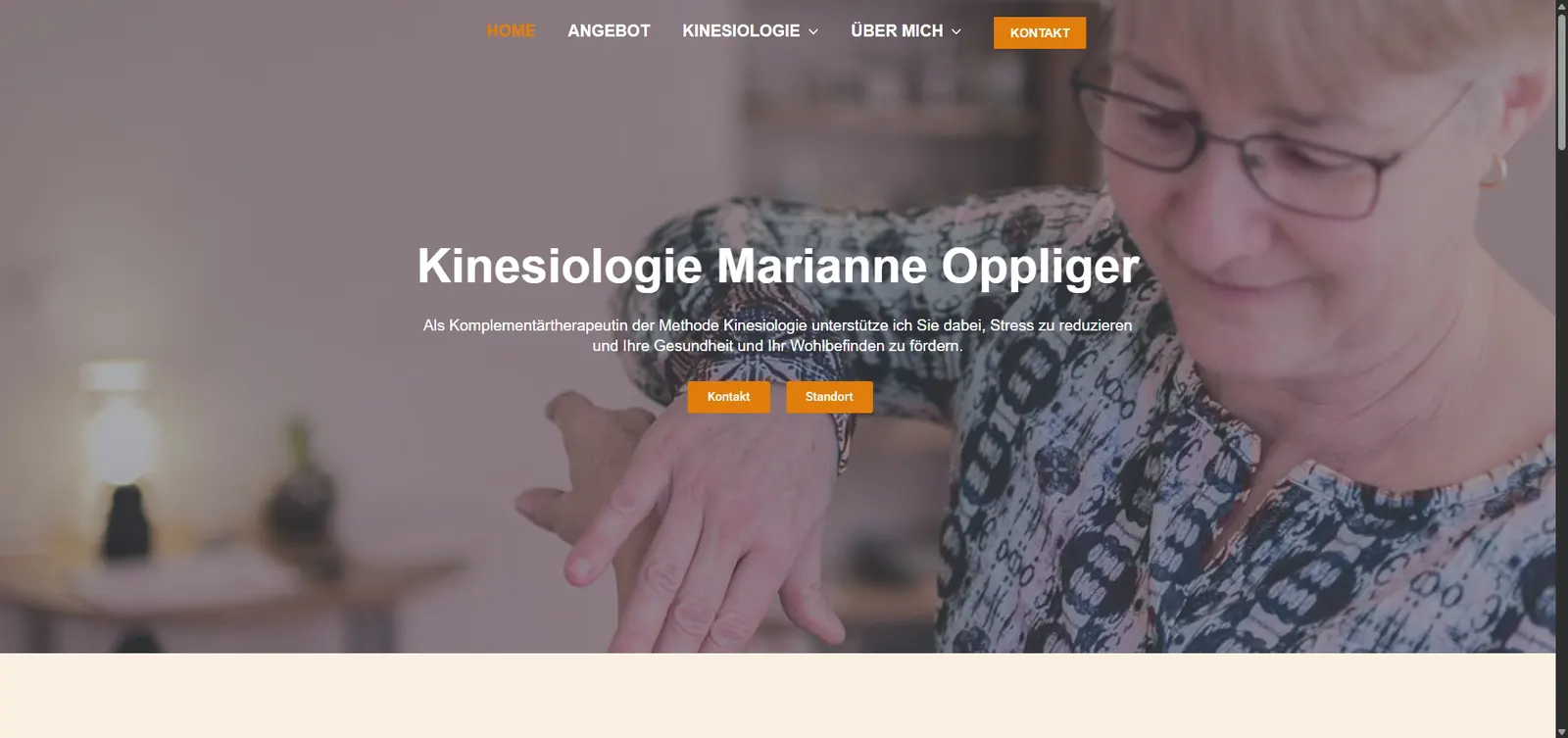 Screenshot von Kinesiologie Marianne Oppliger