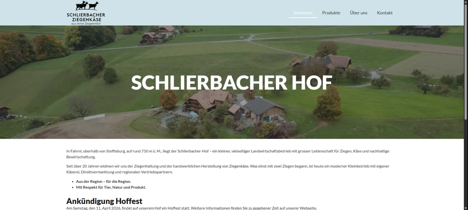 Screenshot von Schlierbacher Ziegenhof